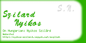 szilard nyikos business card