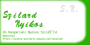 szilard nyikos business card